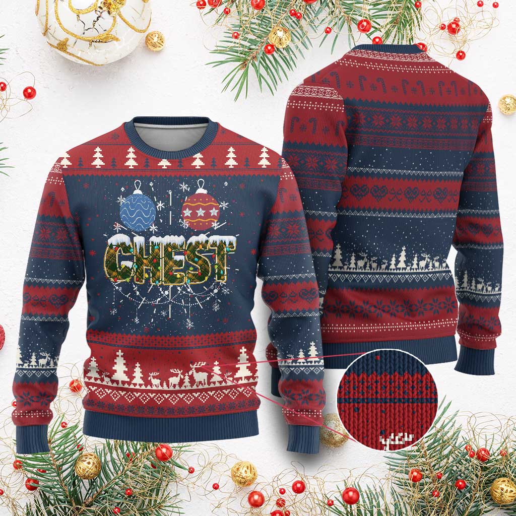 Christmas Couples Ugly Christmas Sweater Chestnuts Xmas Matching Family Funny Chest - Wonder Print Shop