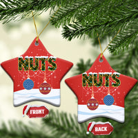 Couple Christmas Ceramic Ornament Funny Nuts Xmas Chestnuts - Wonder Print Shop