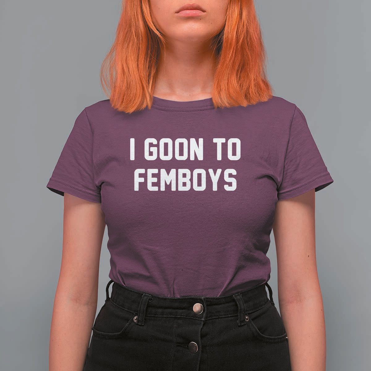 I Goon to Femboys T Shirt For Women Funny Adult Humor Internet Meme Culture - Wonder Print Shop