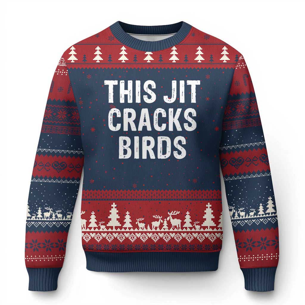 This Jit Cracks Birds Ugly Christmas Sweater Funny Gen Z Meme Viral Slang Culture - Wonder Print Shop