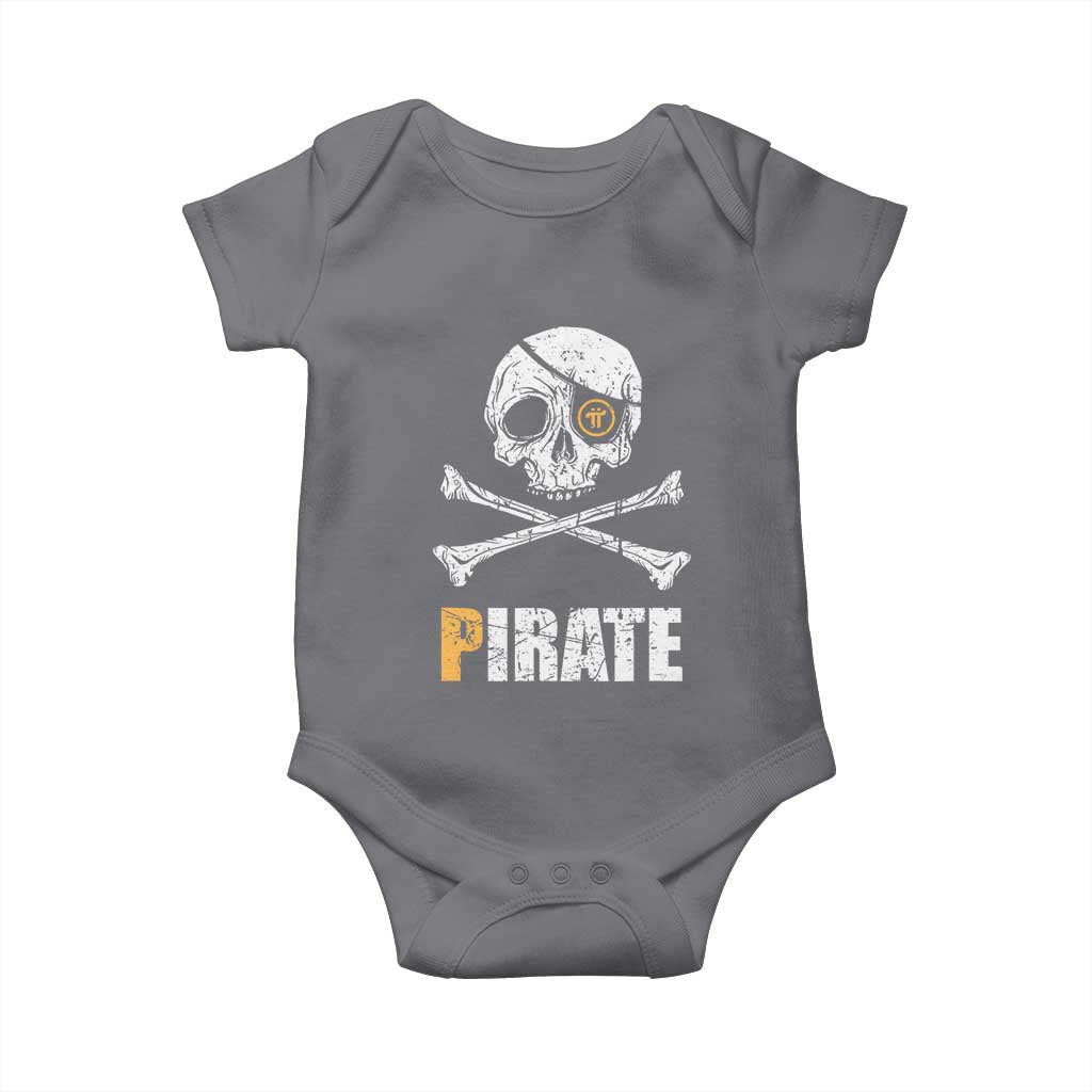 Funny Pirate Pi Cryptocurrency Baby Onesie Crypto Coins Blockchain Mining - Wonder Print Shop
