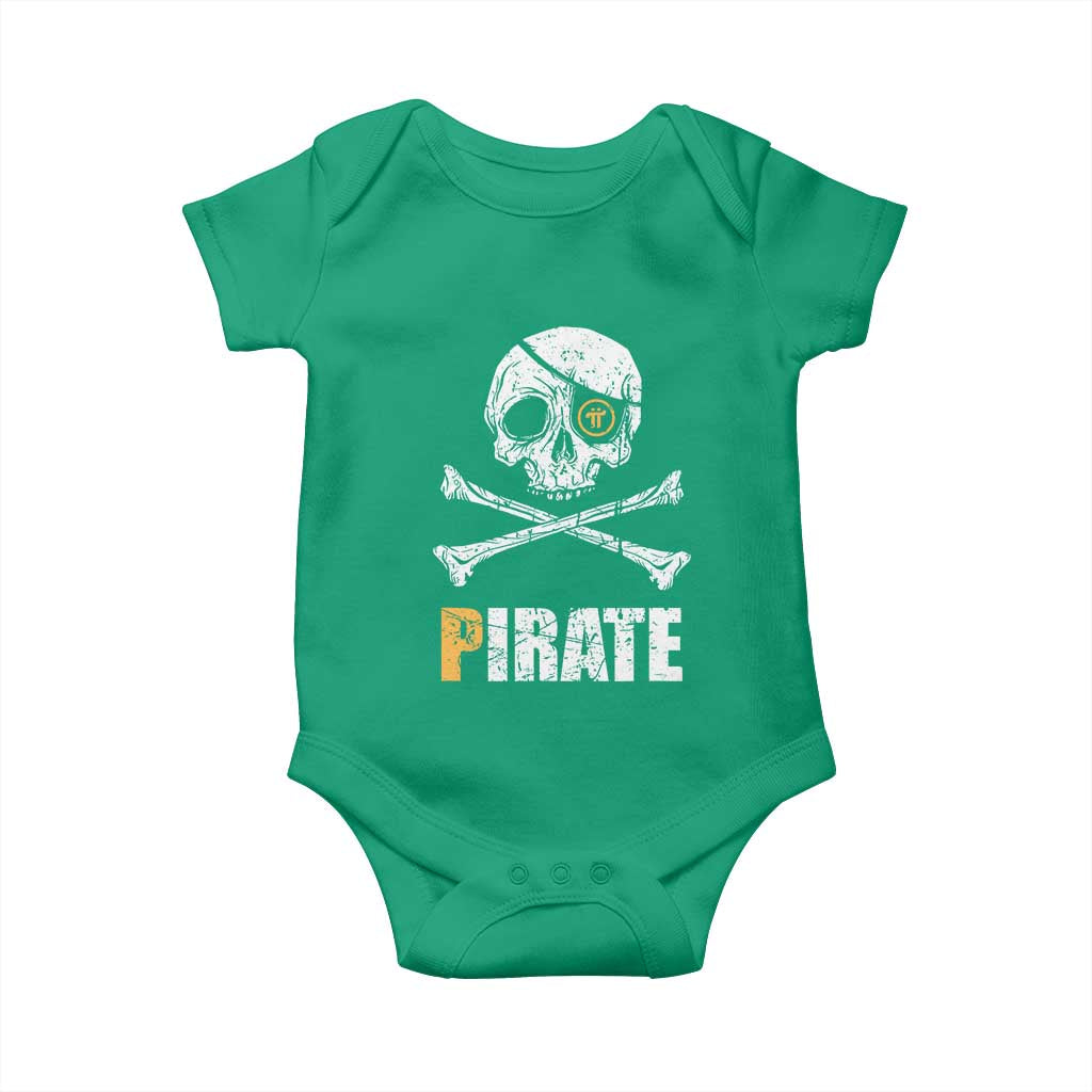 Funny Pirate Pi Cryptocurrency Baby Onesie Crypto Coins Blockchain Mining - Wonder Print Shop