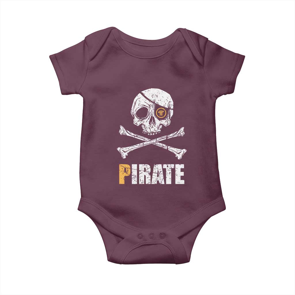 Funny Pirate Pi Cryptocurrency Baby Onesie Crypto Coins Blockchain Mining - Wonder Print Shop