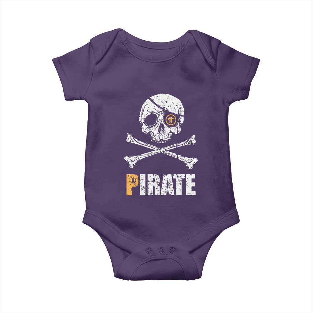 Funny Pirate Pi Cryptocurrency Baby Onesie Crypto Coins Blockchain Mining - Wonder Print Shop