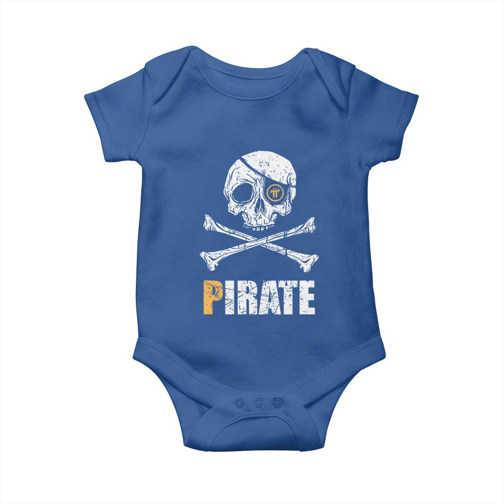 Funny Pirate Pi Cryptocurrency Baby Onesie Crypto Coins Blockchain Mining - Wonder Print Shop