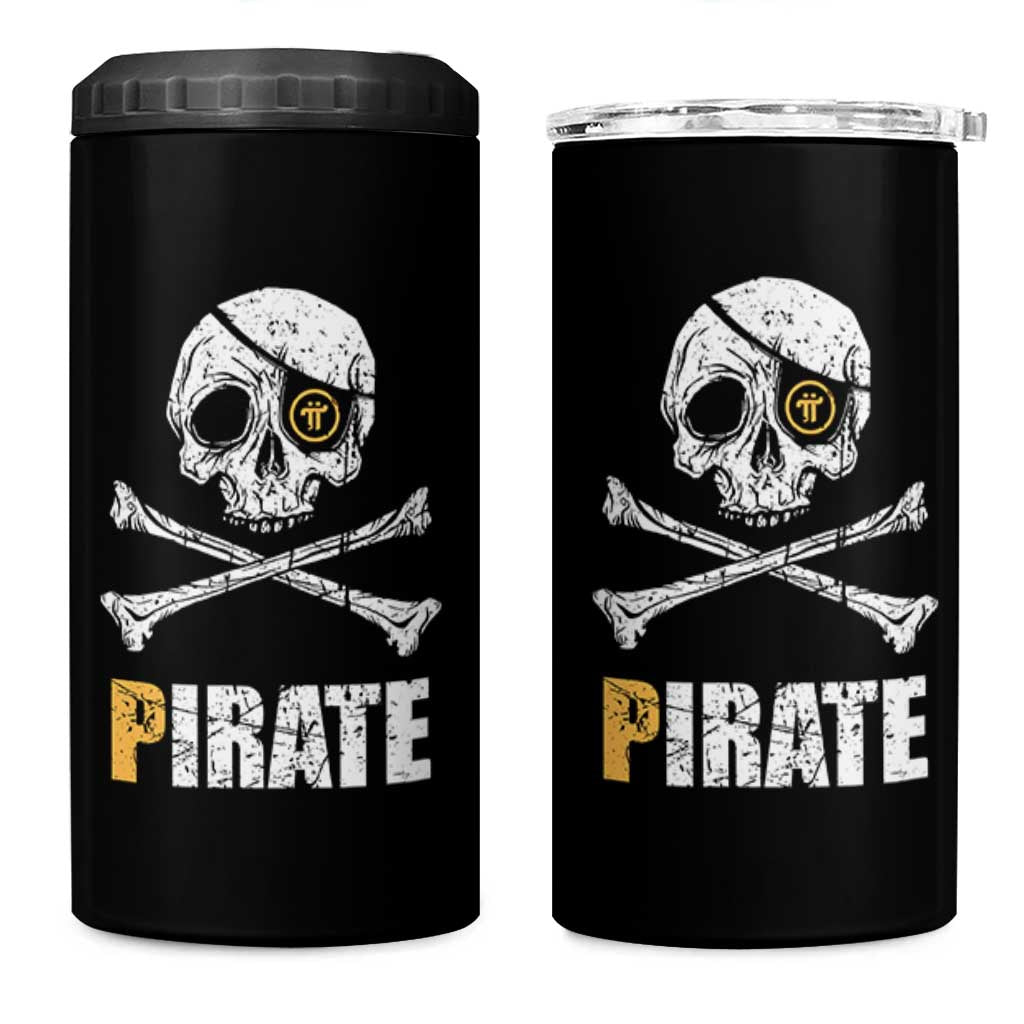 Funny Pirate Pi Cryptocurrency 4 in 1 Can Cooler Tumbler Crypto Coins Blockchain Mining - Wonder Print Shop