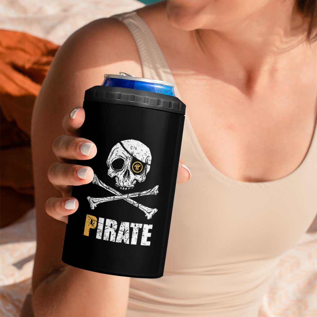 Funny Pirate Pi Cryptocurrency 4 in 1 Can Cooler Tumbler Crypto Coins Blockchain Mining - Wonder Print Shop
