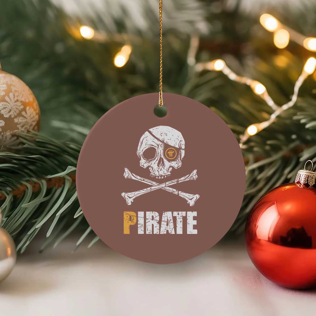 Funny Pirate Pi Cryptocurrency Ceramic Ornament Crypto Coins Blockchain Mining - Wonder Print Shop