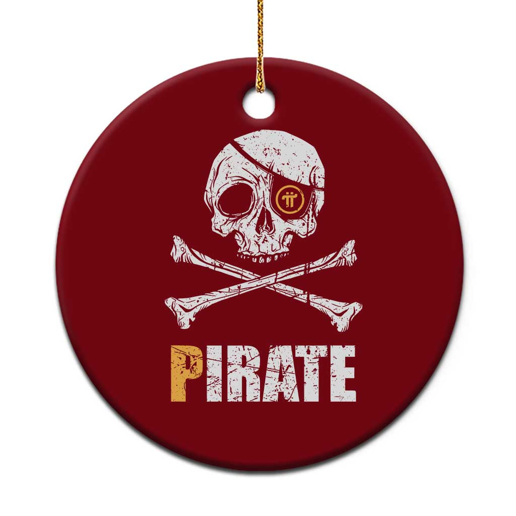 Funny Pirate Pi Cryptocurrency Ceramic Ornament Crypto Coins Blockchain Mining - Wonder Print Shop