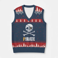 Funny Pirate Pi Cryptocurrency V-Neck Knit Sweater Vest Crypto Coins Blockchain Mining - Wonder Print Shop