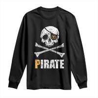 Funny Pirate Pi Cryptocurrency Long Sleeve Shirt Crypto Coins Blockchain Mining - Wonder Print Shop