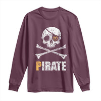 Funny Pirate Pi Cryptocurrency Long Sleeve Shirt Crypto Coins Blockchain Mining - Wonder Print Shop