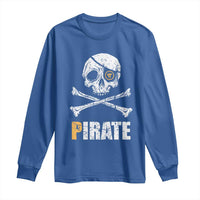 Funny Pirate Pi Cryptocurrency Long Sleeve Shirt Crypto Coins Blockchain Mining - Wonder Print Shop