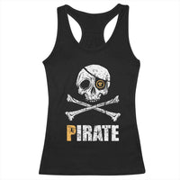 Funny Pirate Pi Cryptocurrency Racerback Tank Top Crypto Coins Blockchain Mining - Wonder Print Shop