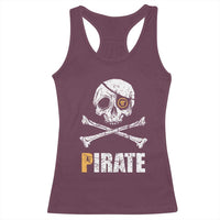 Funny Pirate Pi Cryptocurrency Racerback Tank Top Crypto Coins Blockchain Mining - Wonder Print Shop