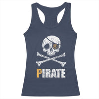 Funny Pirate Pi Cryptocurrency Racerback Tank Top Crypto Coins Blockchain Mining - Wonder Print Shop