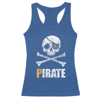 Funny Pirate Pi Cryptocurrency Racerback Tank Top Crypto Coins Blockchain Mining - Wonder Print Shop