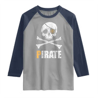 Funny Pirate Pi Cryptocurrency Raglan Shirt Crypto Coins Blockchain Mining - Wonder Print Shop