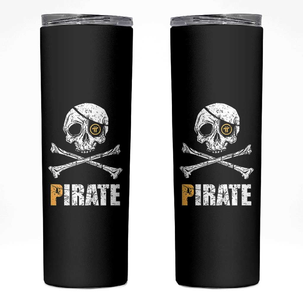 Funny Pirate Pi Cryptocurrency Skinny Tumbler Crypto Coins Blockchain Mining - Wonder Print Shop