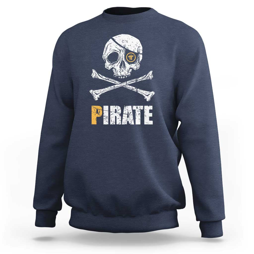 Funny Pirate Pi Cryptocurrency Sweatshirt Crypto Coins Blockchain Mining - Wonder Print Shop