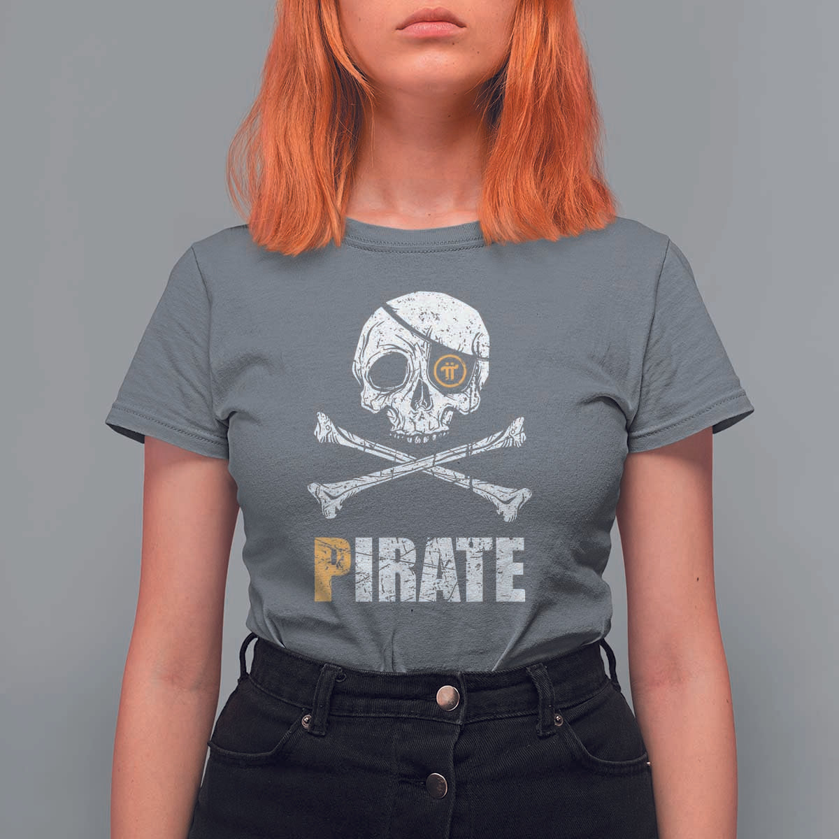 Funny Pirate Pi Cryptocurrency T Shirt For Women Crypto Coins Blockchain Mining - Wonder Print Shop