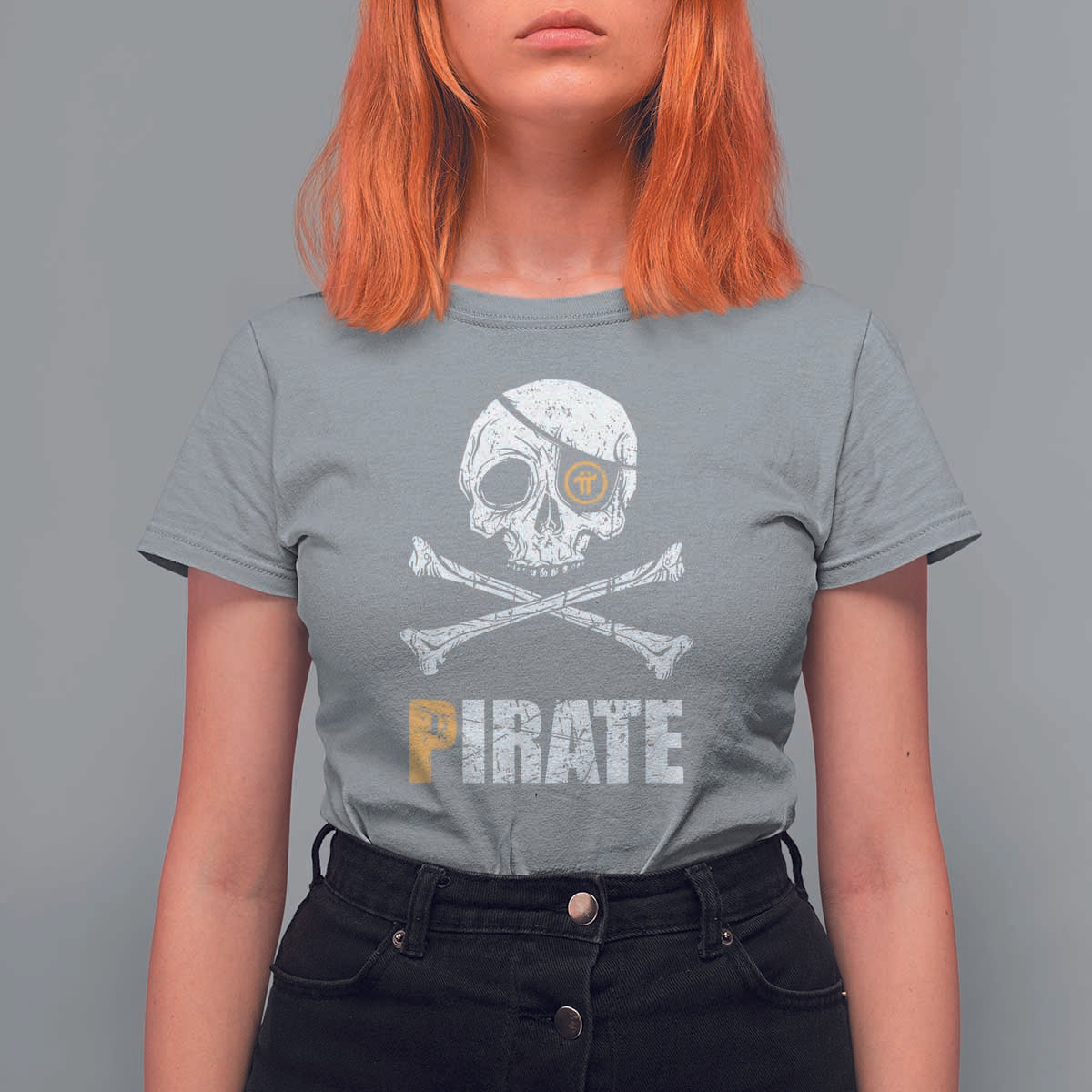 Funny Pirate Pi Cryptocurrency T Shirt For Women Crypto Coins Blockchain Mining - Wonder Print Shop