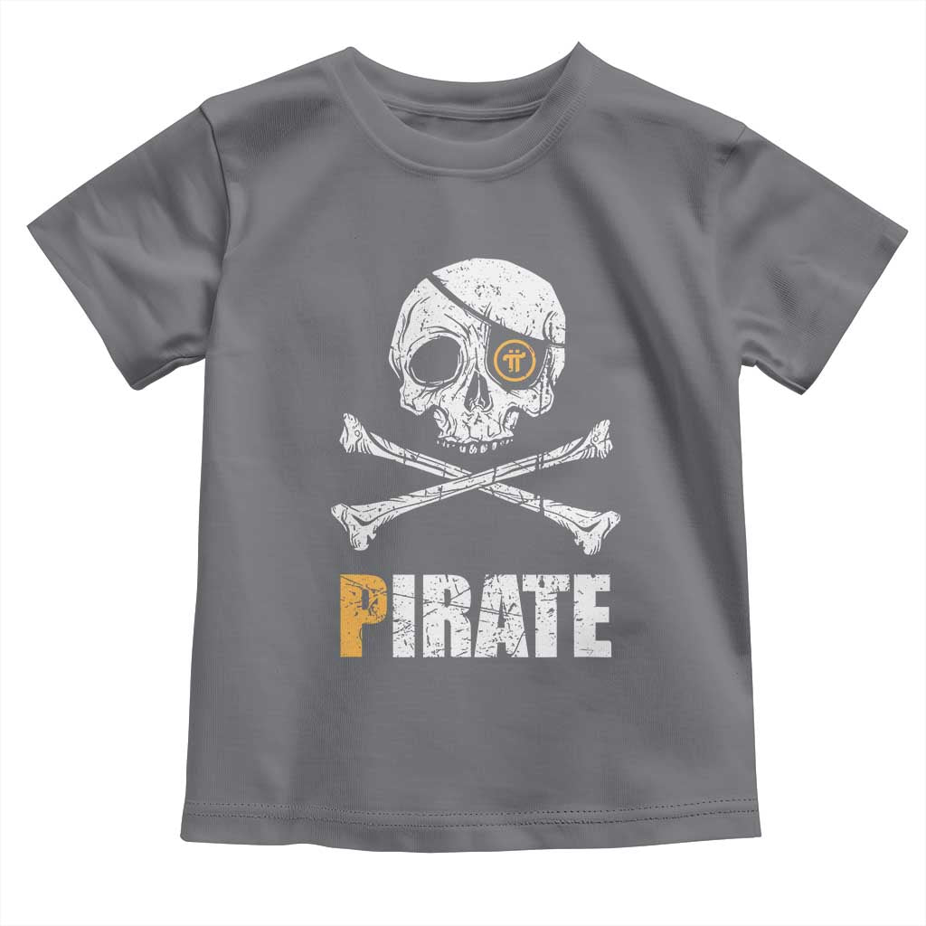 Funny Pirate Pi Cryptocurrency Toddler T Shirt Crypto Coins Blockchain Mining - Wonder Print Shop