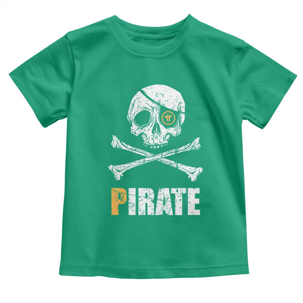 Funny Pirate Pi Cryptocurrency Toddler T Shirt Crypto Coins Blockchain Mining - Wonder Print Shop