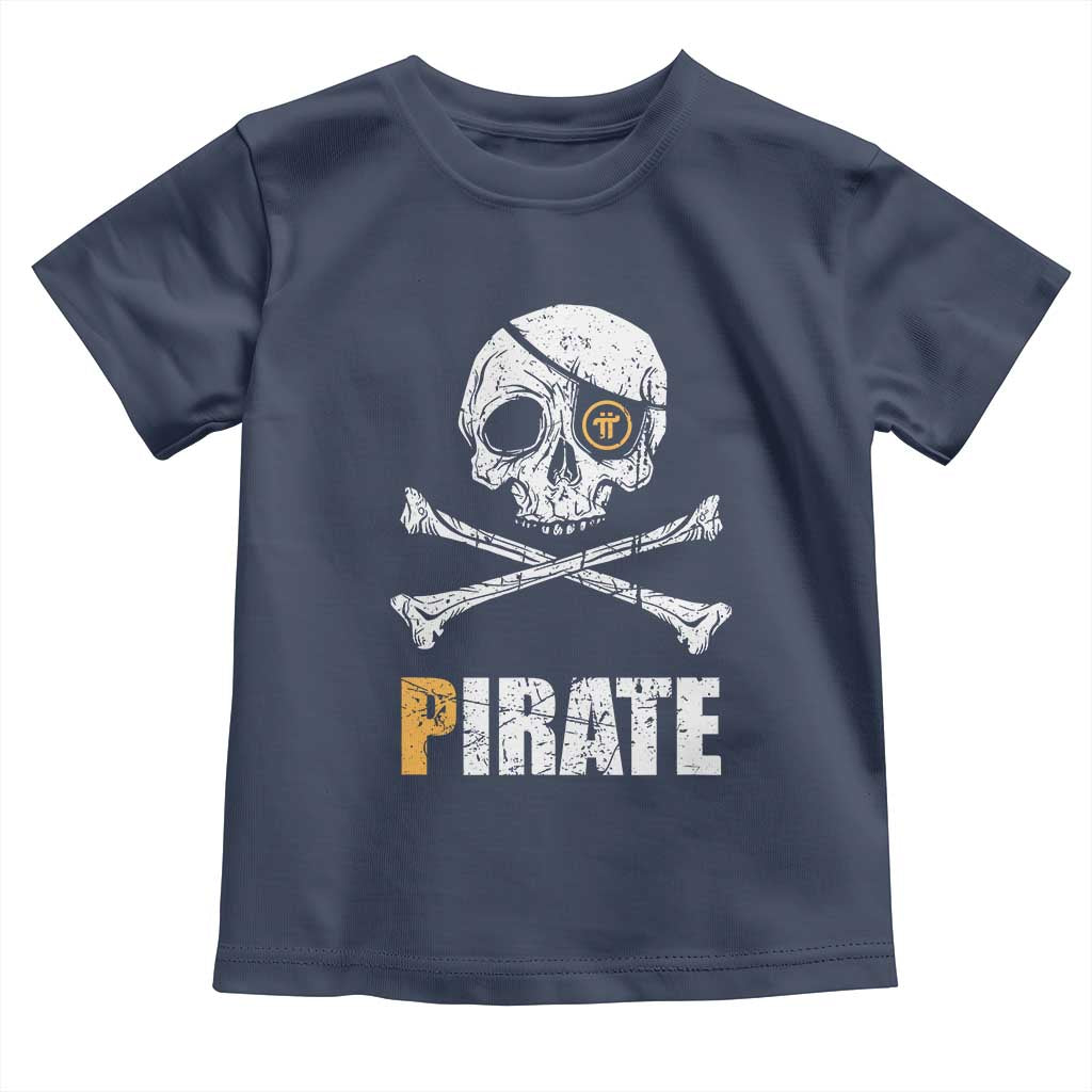 Funny Pirate Pi Cryptocurrency Toddler T Shirt Crypto Coins Blockchain Mining - Wonder Print Shop