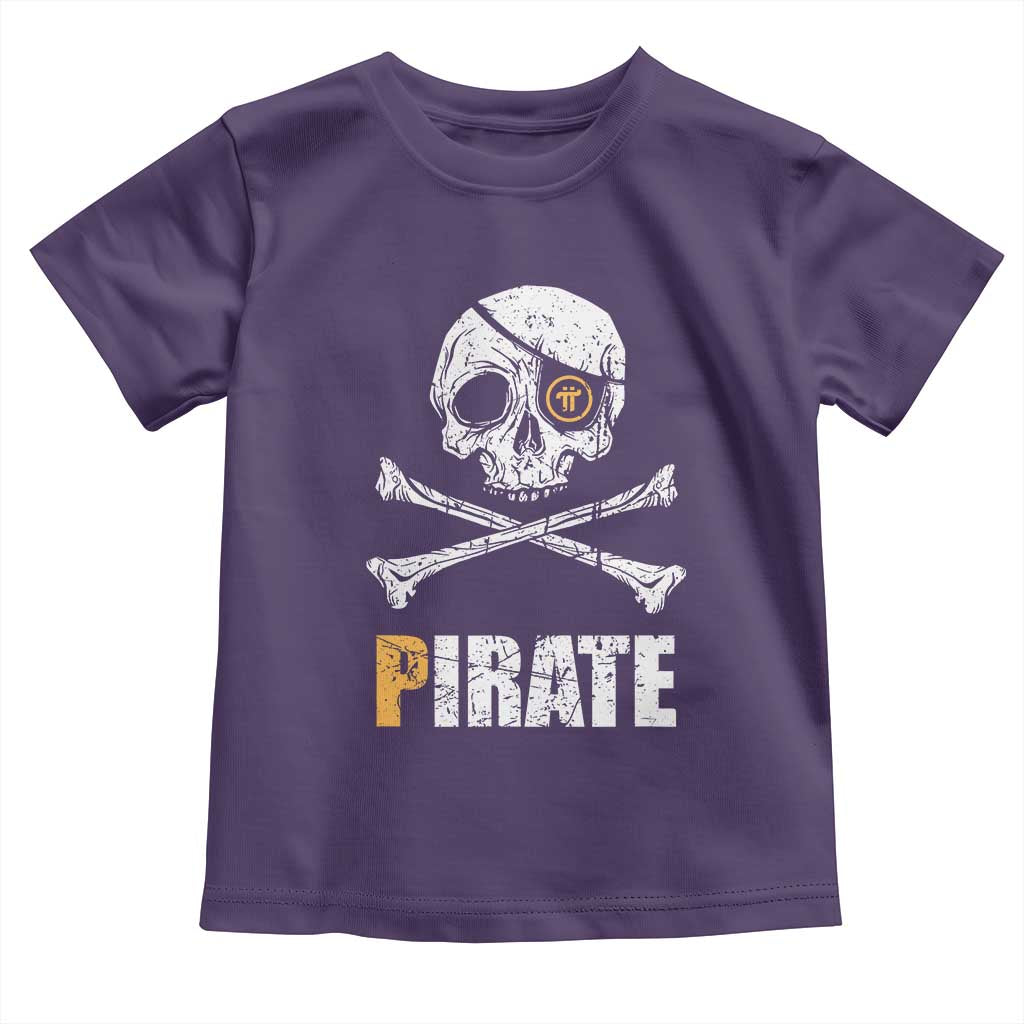 Funny Pirate Pi Cryptocurrency Toddler T Shirt Crypto Coins Blockchain Mining - Wonder Print Shop