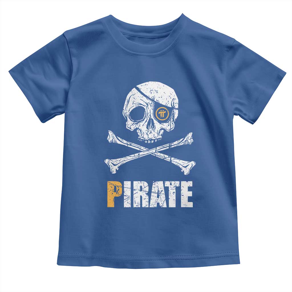 Funny Pirate Pi Cryptocurrency Toddler T Shirt Crypto Coins Blockchain Mining - Wonder Print Shop