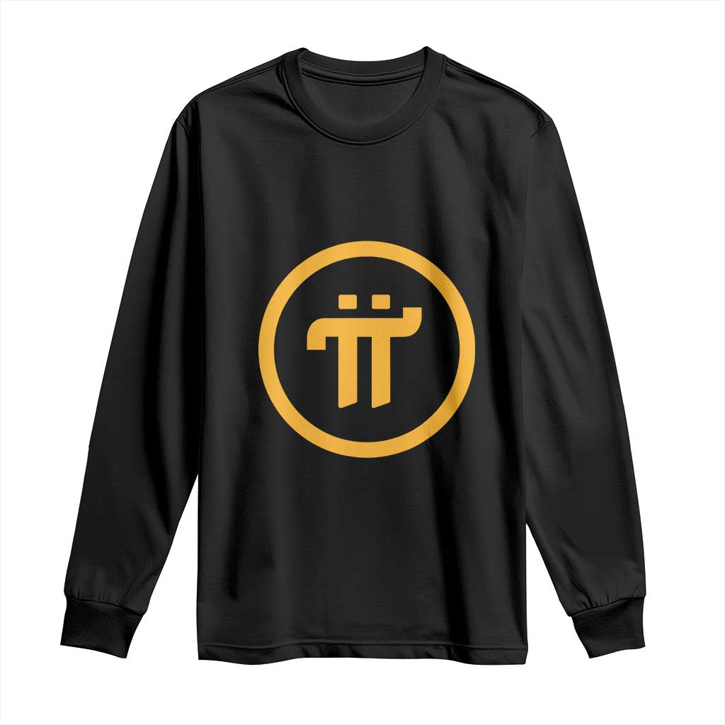 Pi Cryptocurrency Long Sleeve Shirt Crypto Coins Network - Wonder Print Shop