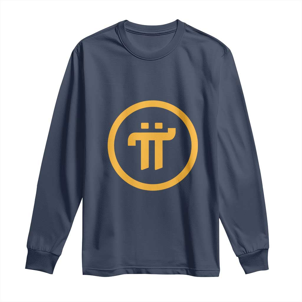 Pi Cryptocurrency Long Sleeve Shirt Crypto Coins Network - Wonder Print Shop