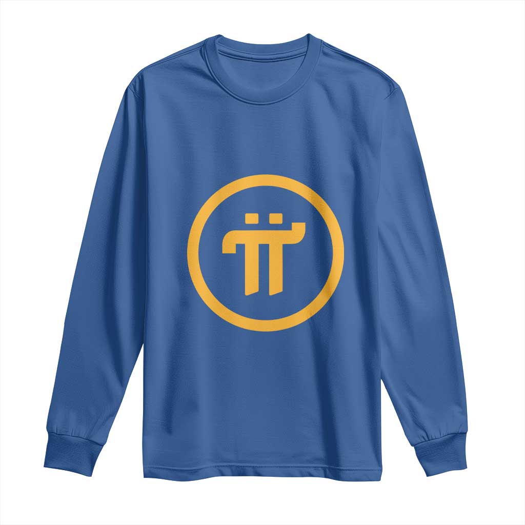 Pi Cryptocurrency Long Sleeve Shirt Crypto Coins Network - Wonder Print Shop
