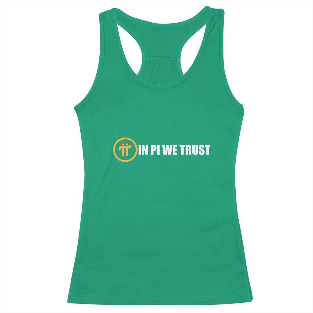 In Pi We Trust Cryptocurrency Racerback Tank Top Crypto Coins Blockchain Mining - Wonder Print Shop