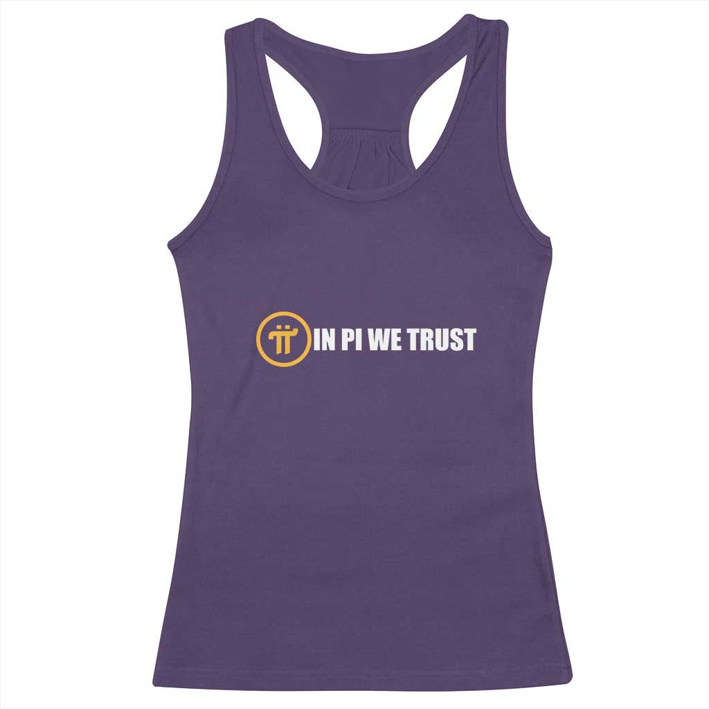 In Pi We Trust Cryptocurrency Racerback Tank Top Crypto Coins Blockchain Mining - Wonder Print Shop