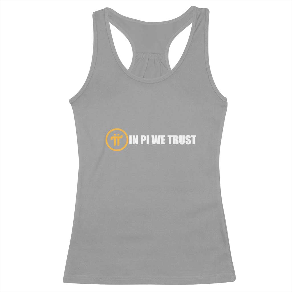 In Pi We Trust Cryptocurrency Racerback Tank Top Crypto Coins Blockchain Mining - Wonder Print Shop