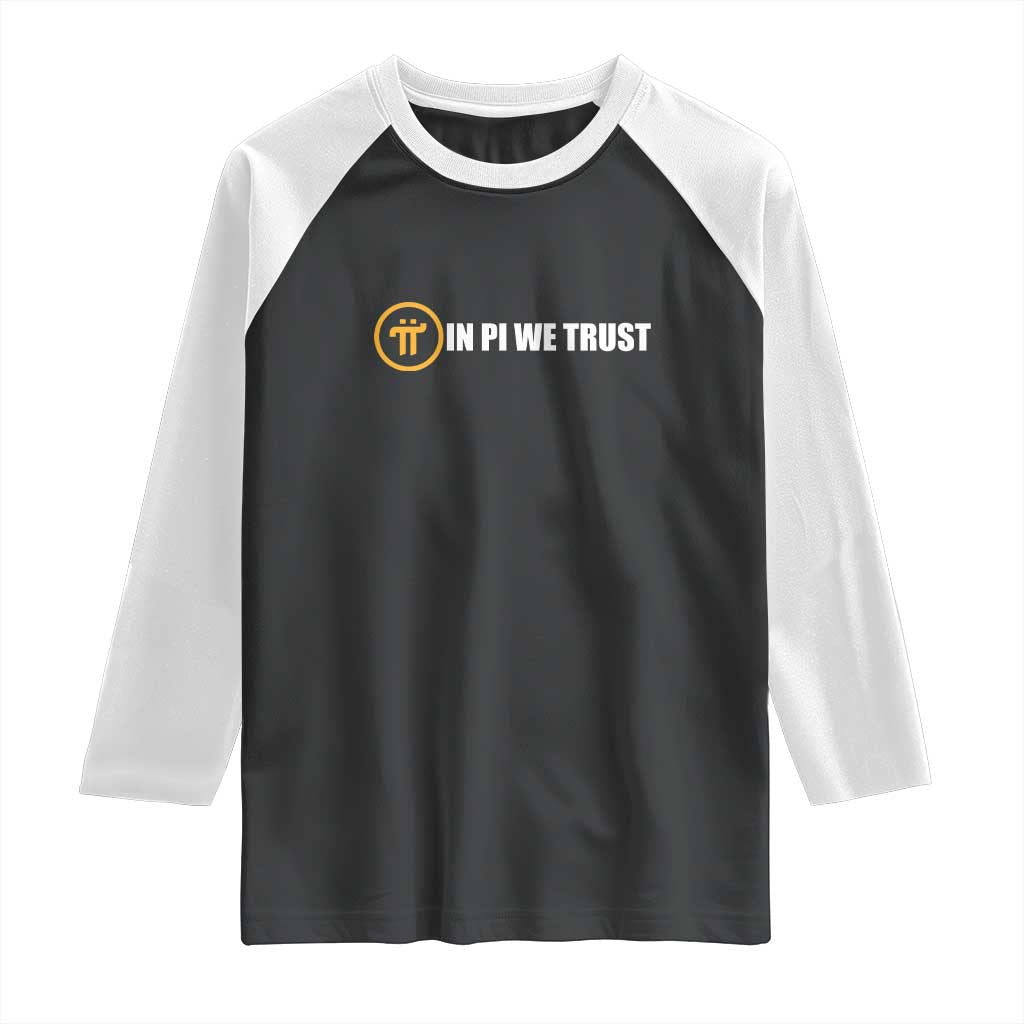 In Pi We Trust Cryptocurrency Raglan Shirt Crypto Coins Blockchain Mining - Wonder Print Shop