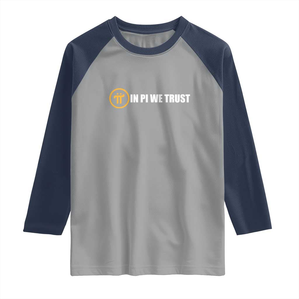In Pi We Trust Cryptocurrency Raglan Shirt Crypto Coins Blockchain Mining - Wonder Print Shop