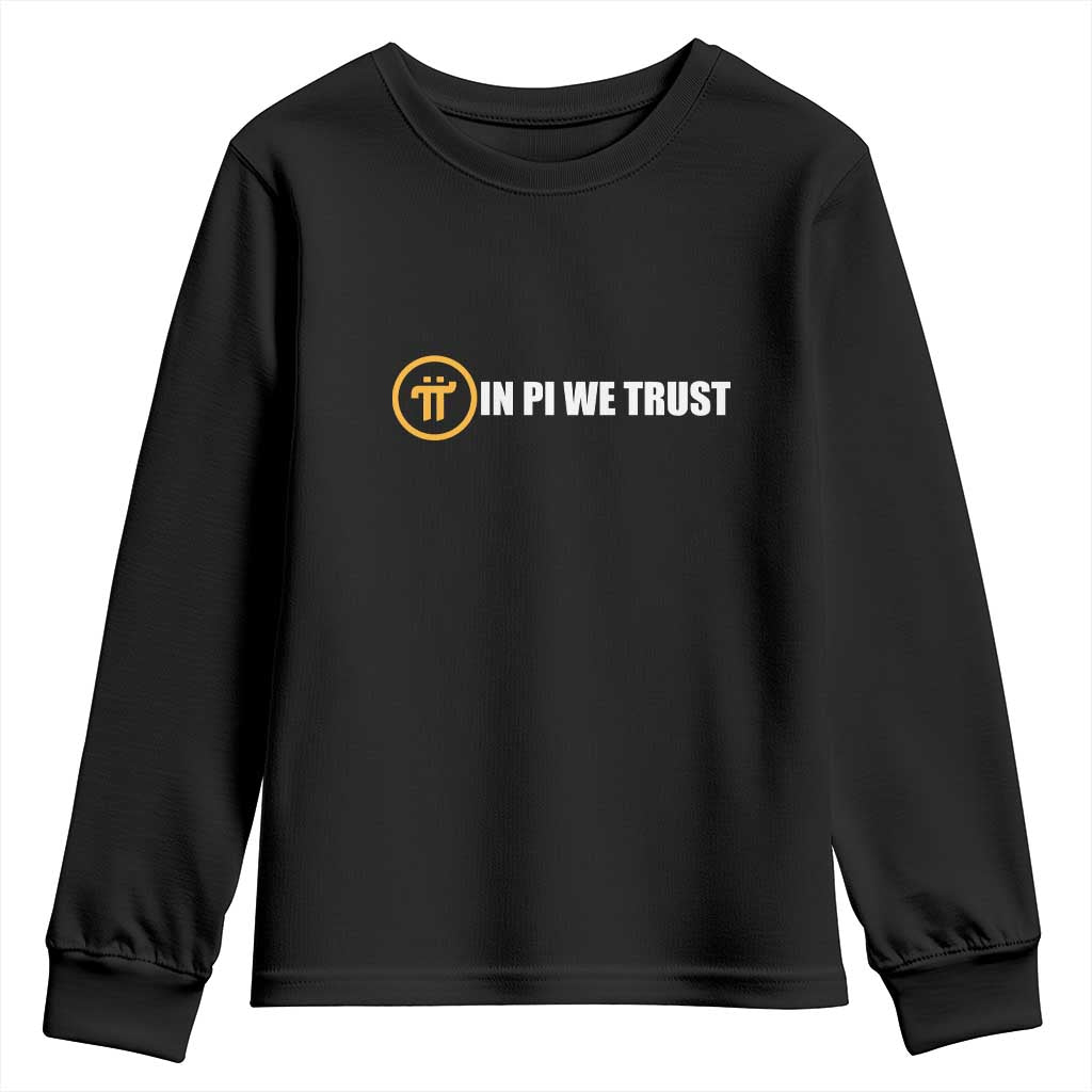 In Pi We Trust Cryptocurrency Youth Sweatshirt Crypto Coins Blockchain Mining - Wonder Print Shop