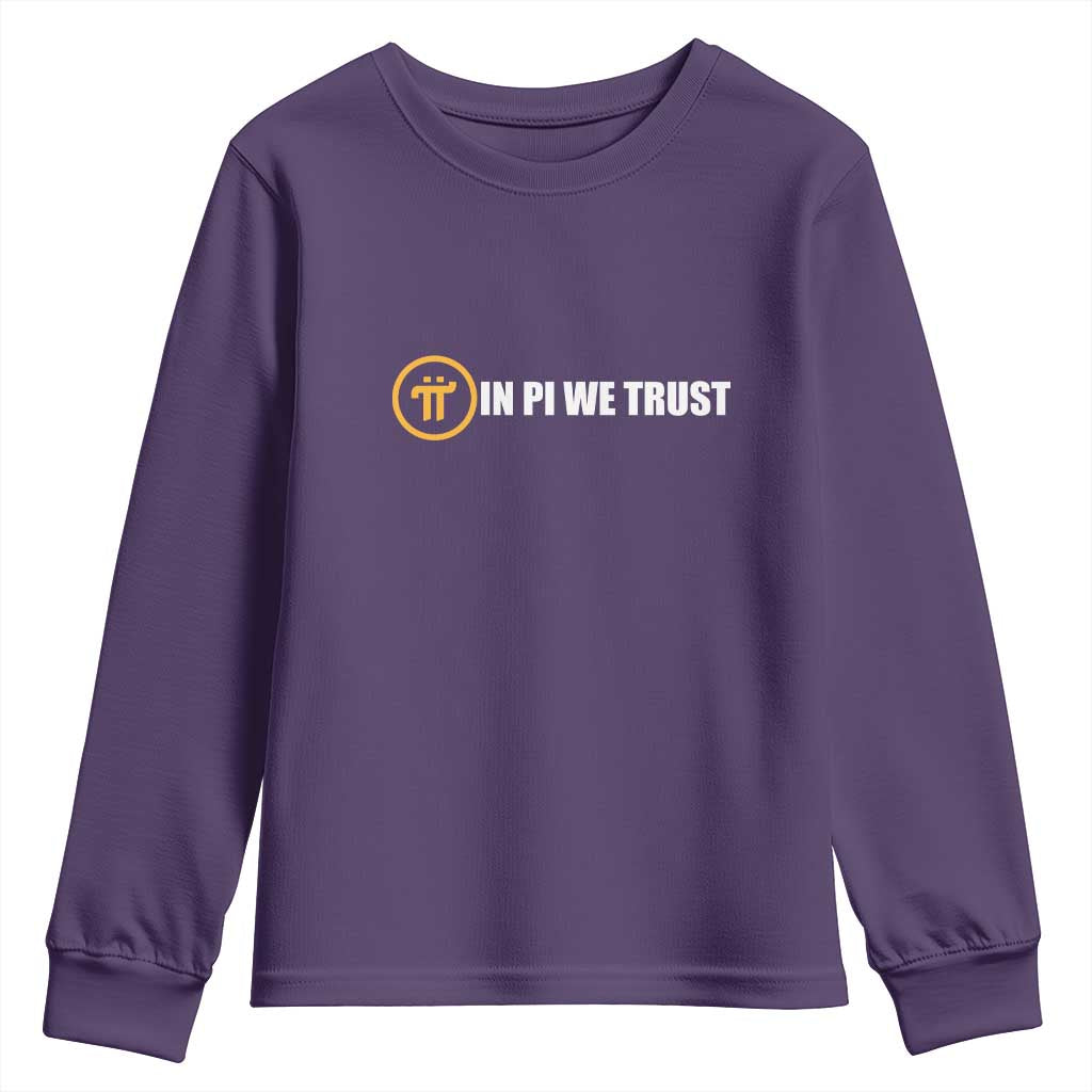 In Pi We Trust Cryptocurrency Youth Sweatshirt Crypto Coins Blockchain Mining - Wonder Print Shop
