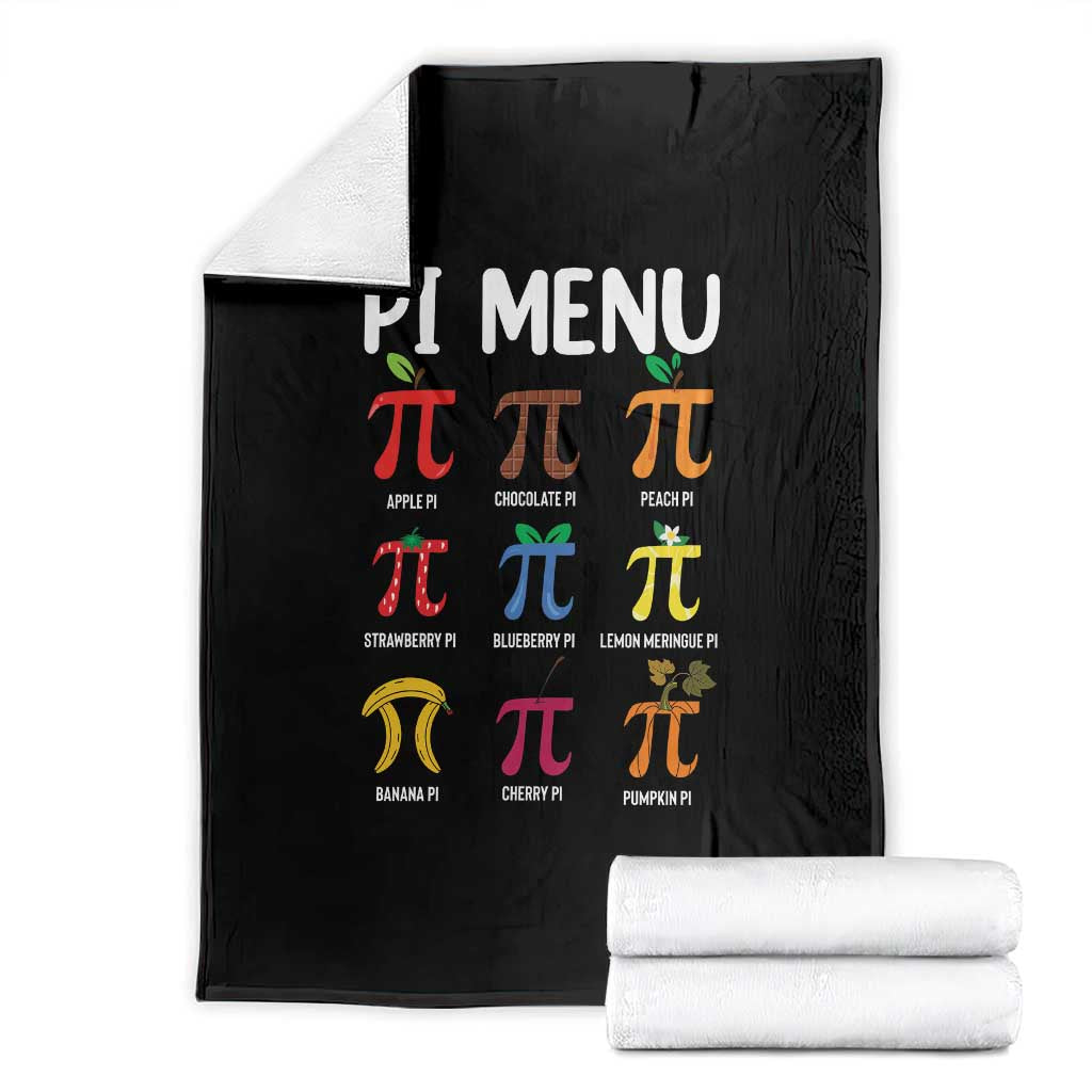 Funny Number Pi Throw Blanket Pi Menu 3.14 Pi Symbol - Math Teacher Happy Pi Day - Wonder Print Shop