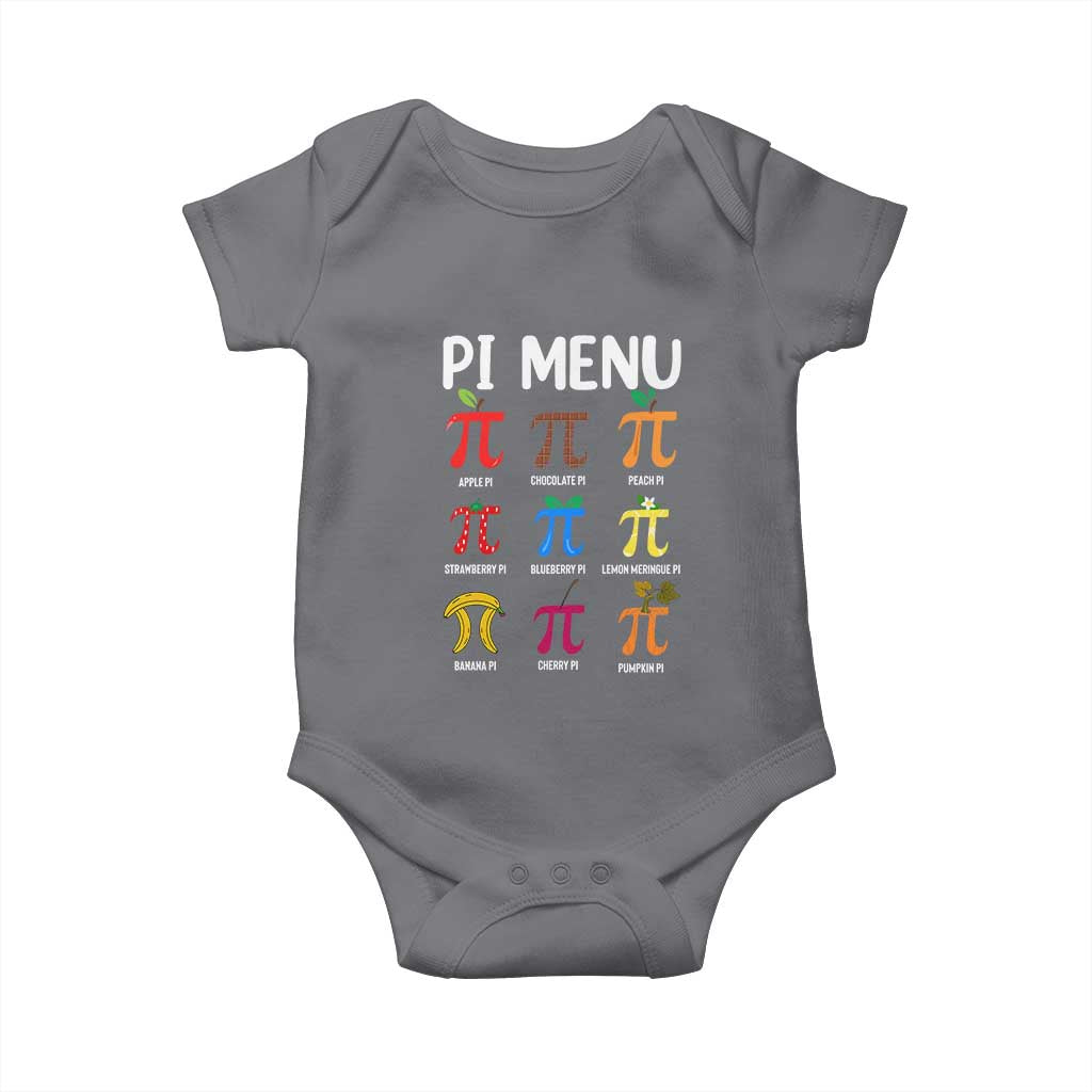Funny Number Pi Baby Onesie Pi Menu 3.14 Pi Symbol - Math Teacher Happy Pi Day - Wonder Print Shop