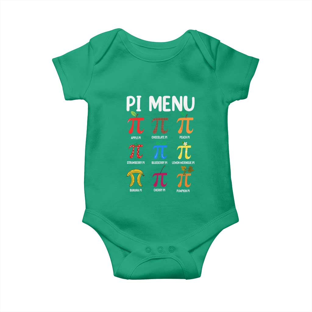 Funny Number Pi Baby Onesie Pi Menu 3.14 Pi Symbol - Math Teacher Happy Pi Day - Wonder Print Shop