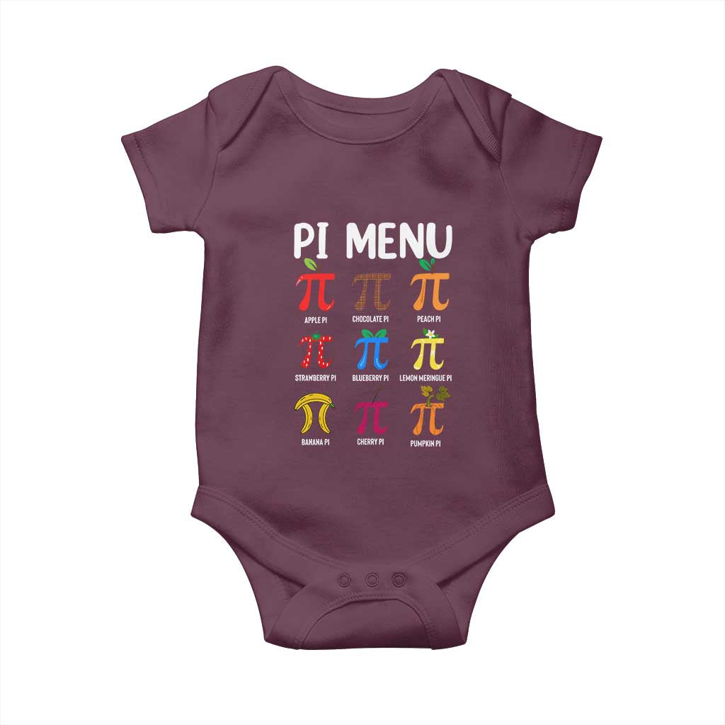 Funny Number Pi Baby Onesie Pi Menu 3.14 Pi Symbol - Math Teacher Happy Pi Day - Wonder Print Shop