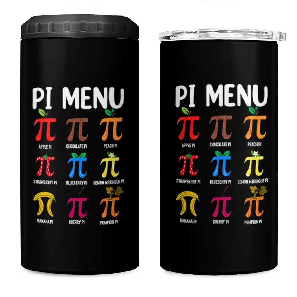 Funny Number Pi 4 in 1 Can Cooler Tumbler Pi Menu 3.14 Pi Symbol - Math Teacher Happy Pi Day - Wonder Print Shop
