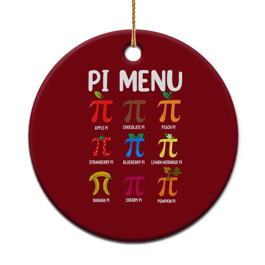 Funny Number Pi Ceramic Ornament Pi Menu 3.14 Pi Symbol - Math Teacher Happy Pi Day - Wonder Print Shop