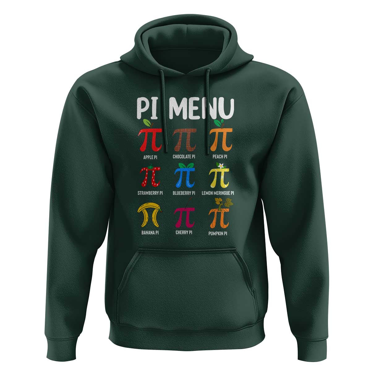 Funny Number Pi Hoodie Pi Menu 3.14 Pi Symbol - Math Teacher Happy Pi Day - Wonder Print Shop