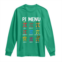 Funny Number Pi Long Sleeve Shirt Pi Menu 3.14 Pi Symbol - Math Teacher Happy Pi Day - Wonder Print Shop