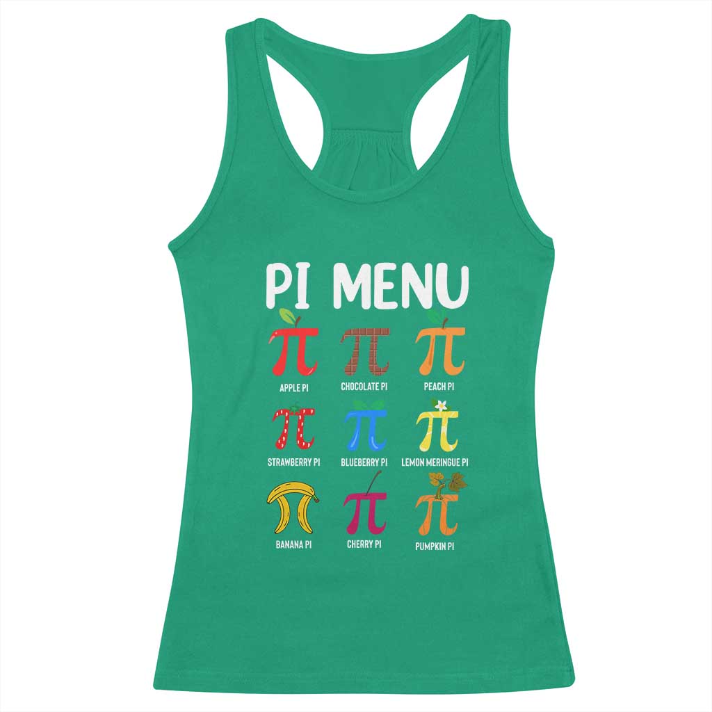 Funny Number Pi Racerback Tank Top Pi Menu 3.14 Pi Symbol - Math Teacher Happy Pi Day - Wonder Print Shop